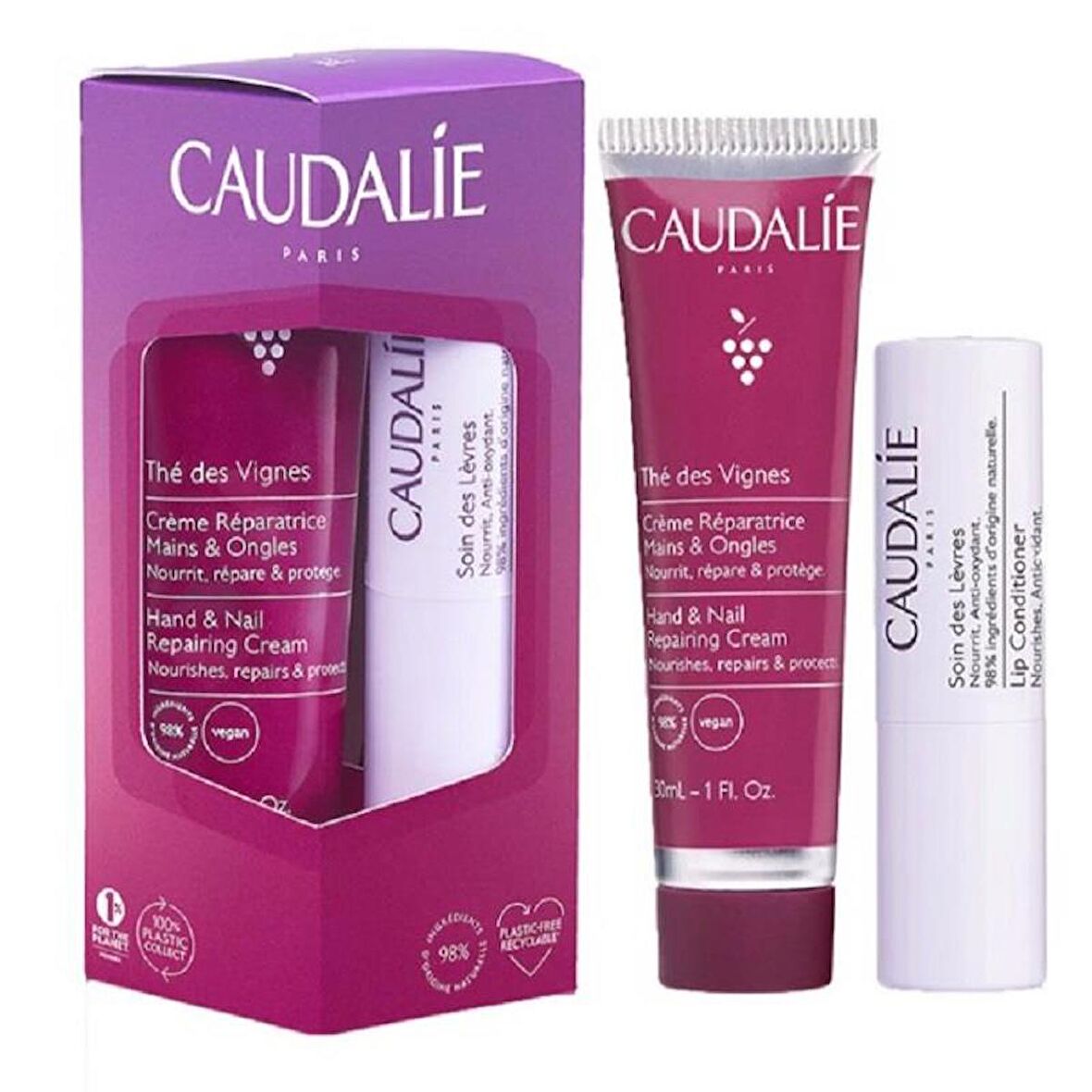 Caudalie The Des Vignes El ve Tırnak Kremi 30 ml + Dudak Kremi 4.5 gr