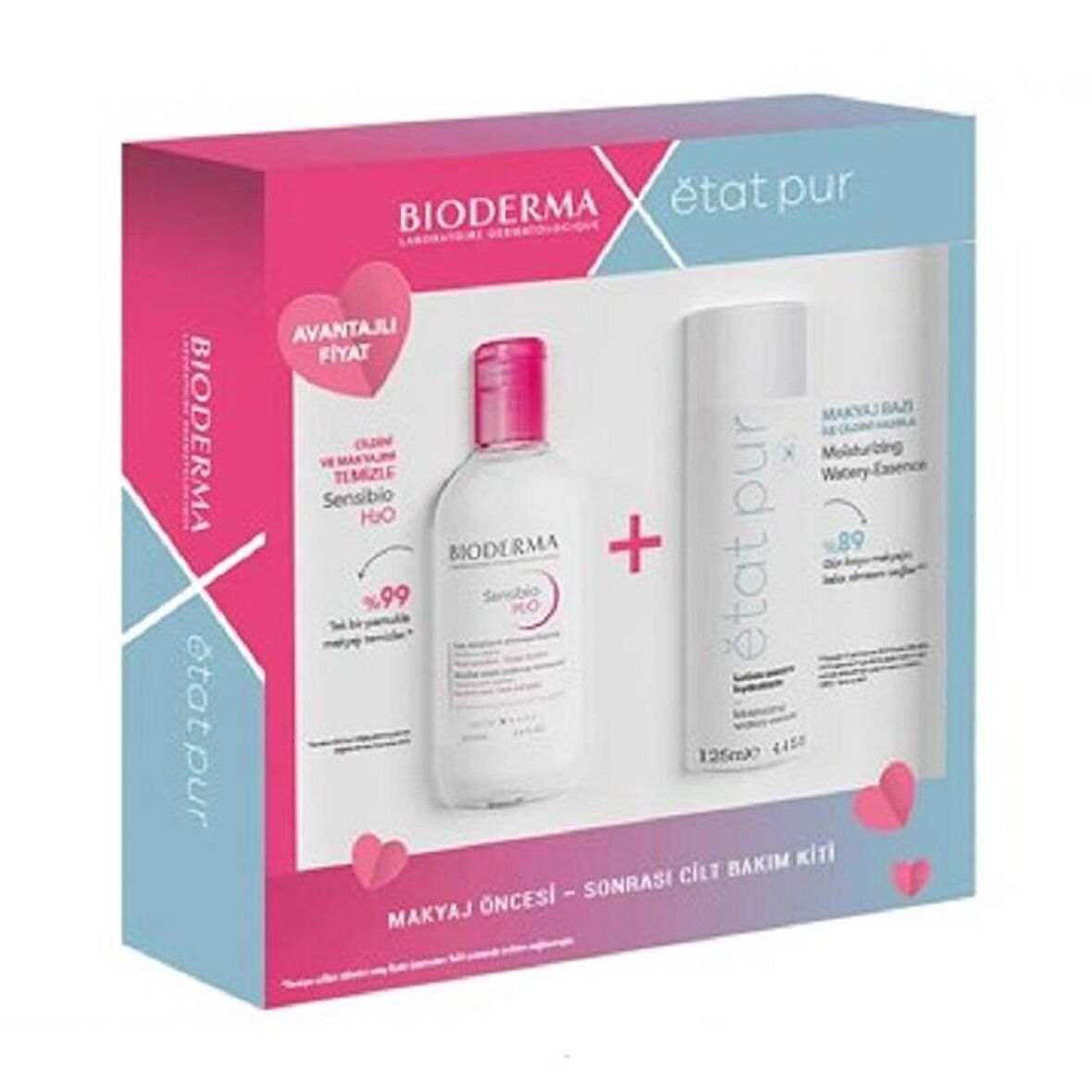 Bioderma Sensibio H2o 250 ml + Etat Pure Makyaj Bazı 125 ml