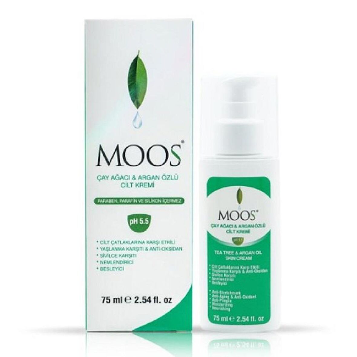 Moos Çay Ağacı ve Argan Özlü Krem 75 ml