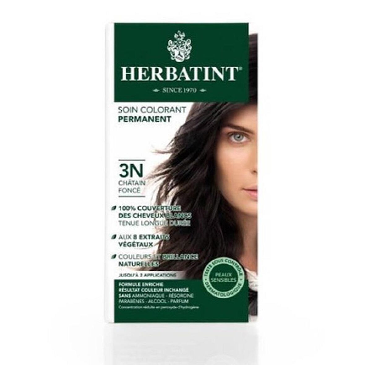 Herbatint Bitkisel Saç Boyası 3N Dark Chestnut Koyu Kestane150 ml