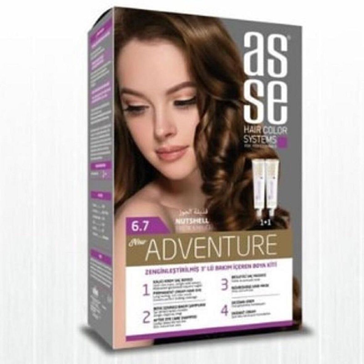 Asse Hair Color System Saç Boyası Fındık Kabuğu No: 6.70