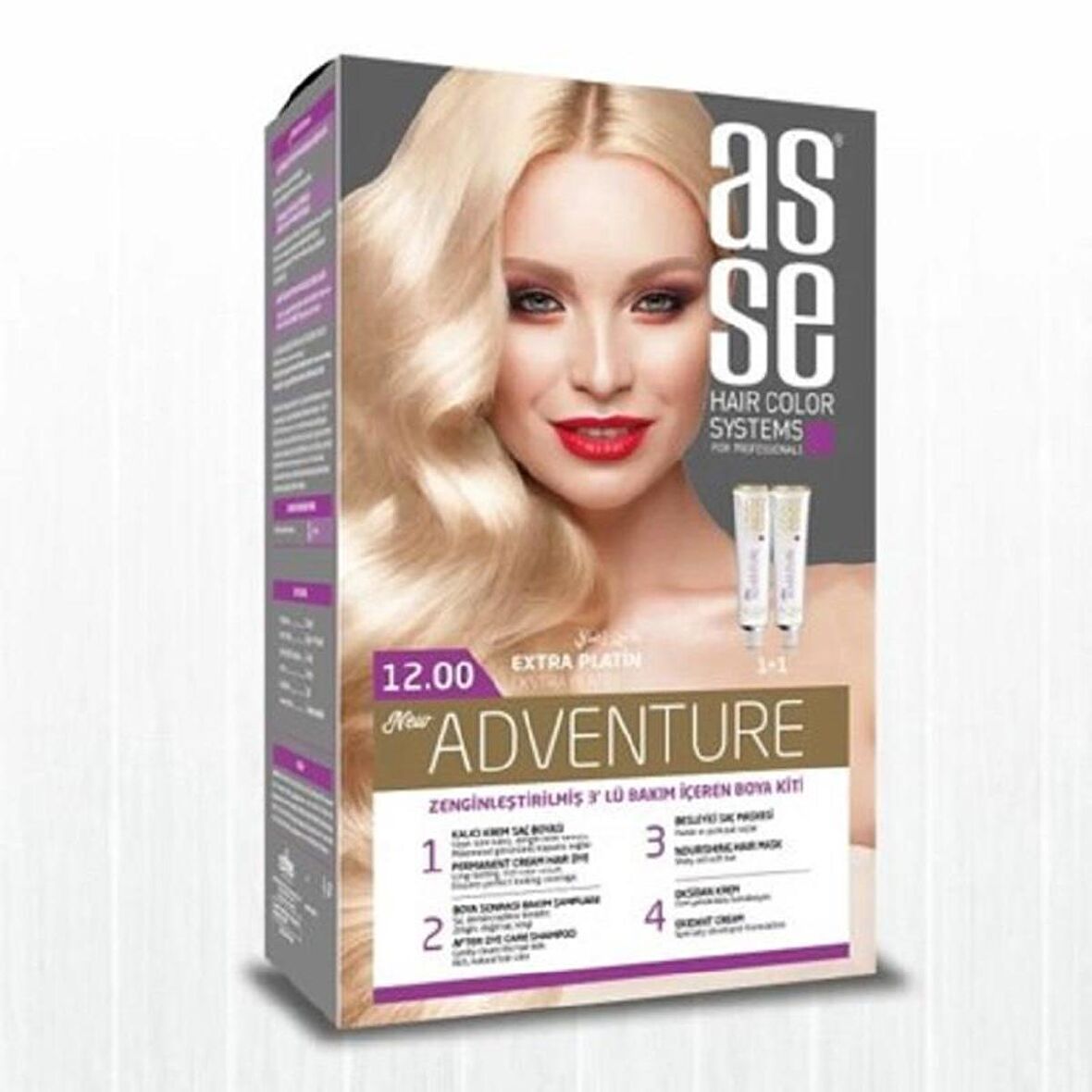 Asse Hair Color System Saç Boyası Extra Platin No:12.00