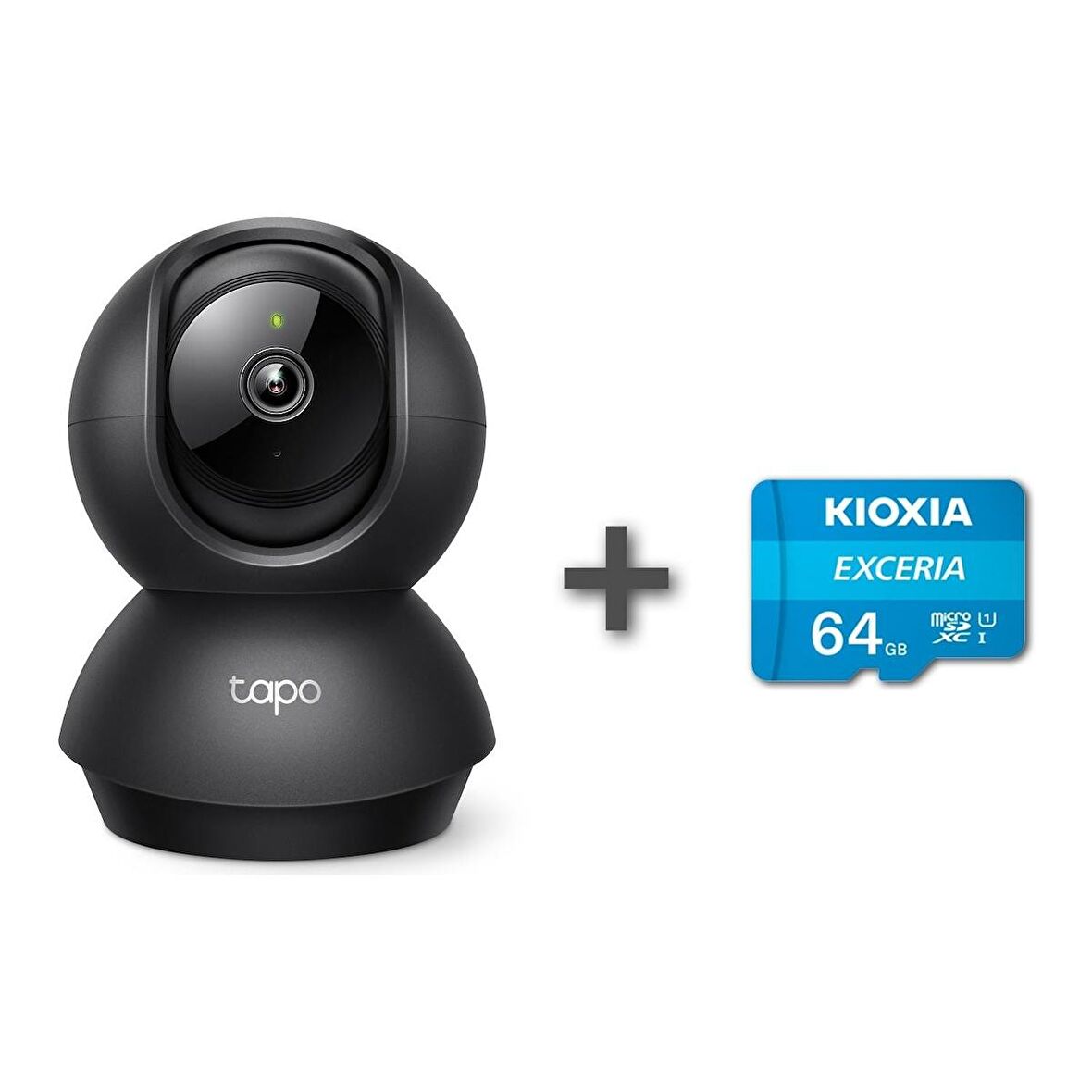 Tp-Link Tapo C211 2k 3mp Yatay ve Dikey Ev Güvenliği Wi-Fi Kamerası + Kioxia 64GB Exceria Micro Sdxc