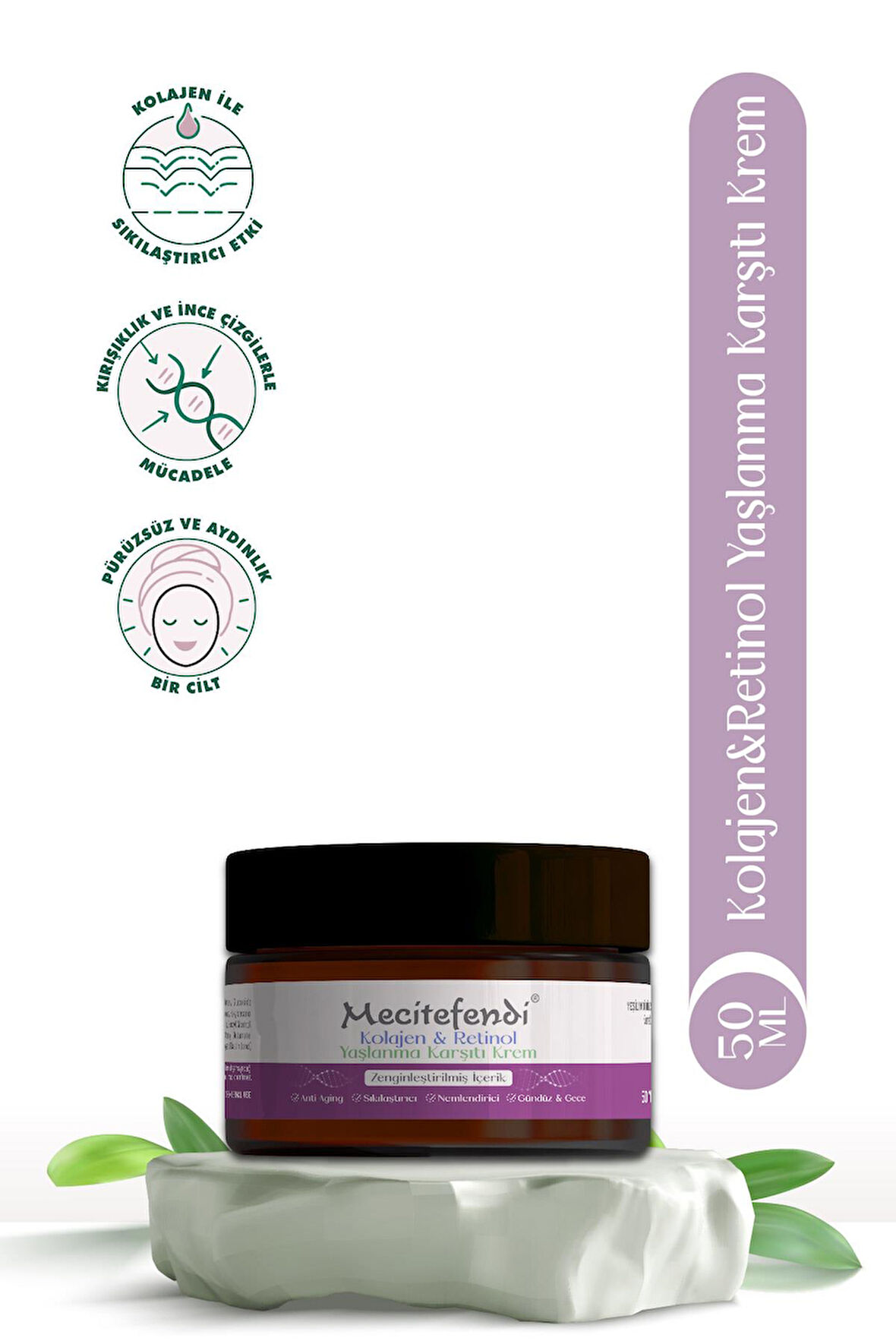 Mecitefendi Kolajen & Retinol Yaşlanma Karşıtı Krem 50 ml