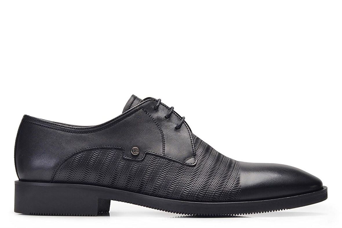 Siyah Klasik Bağcıklı Kışlık Ayakkabı -12007-