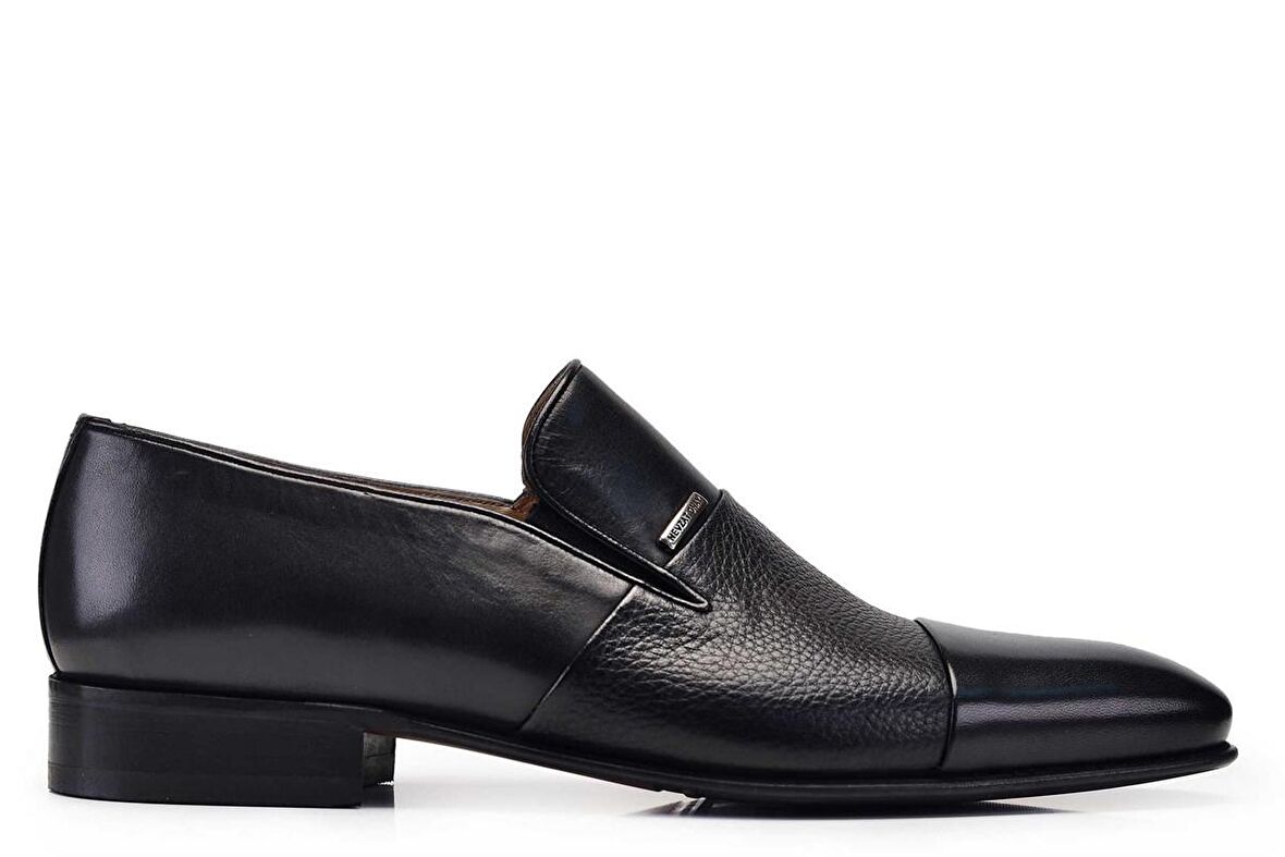 Siyah Klasik Loafer Neolit Erkek Ayakkabı -12409-