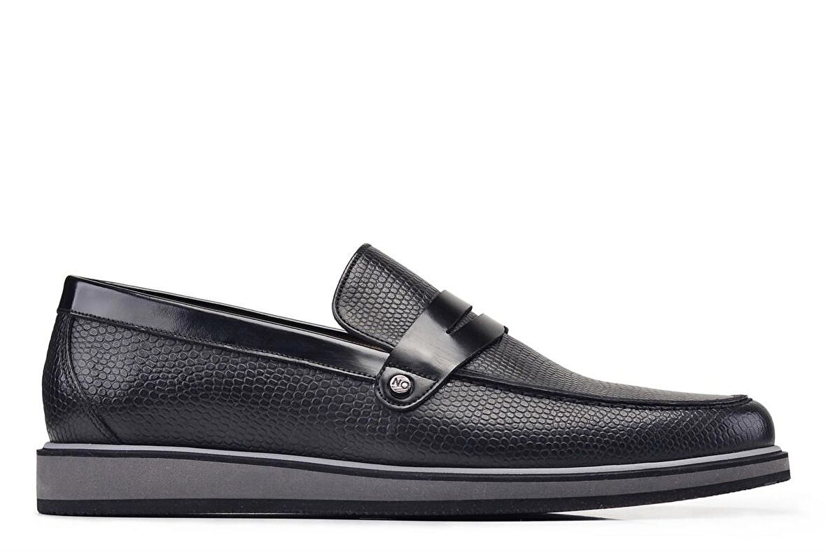 Siyah Günlük Loafer Erkek Ayakkabı -12586-