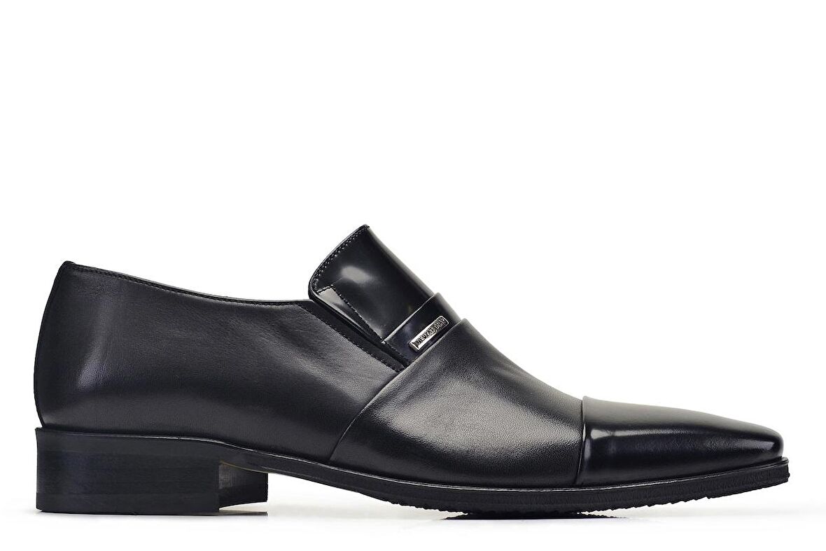 Siyah Bağcıksız Kışlık Erkek Ayakkabı -75584-