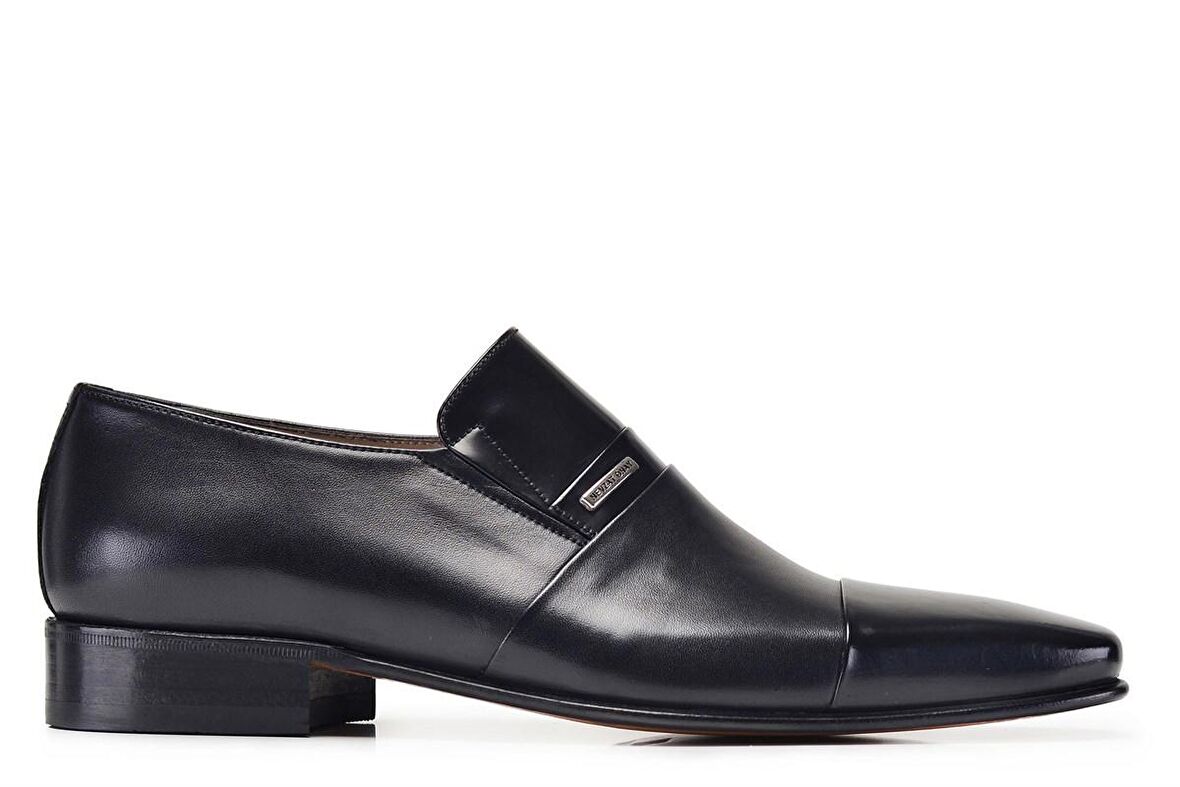 Siyah Klasik Hakiki Kösele Erkek Ayakkabı -7398-