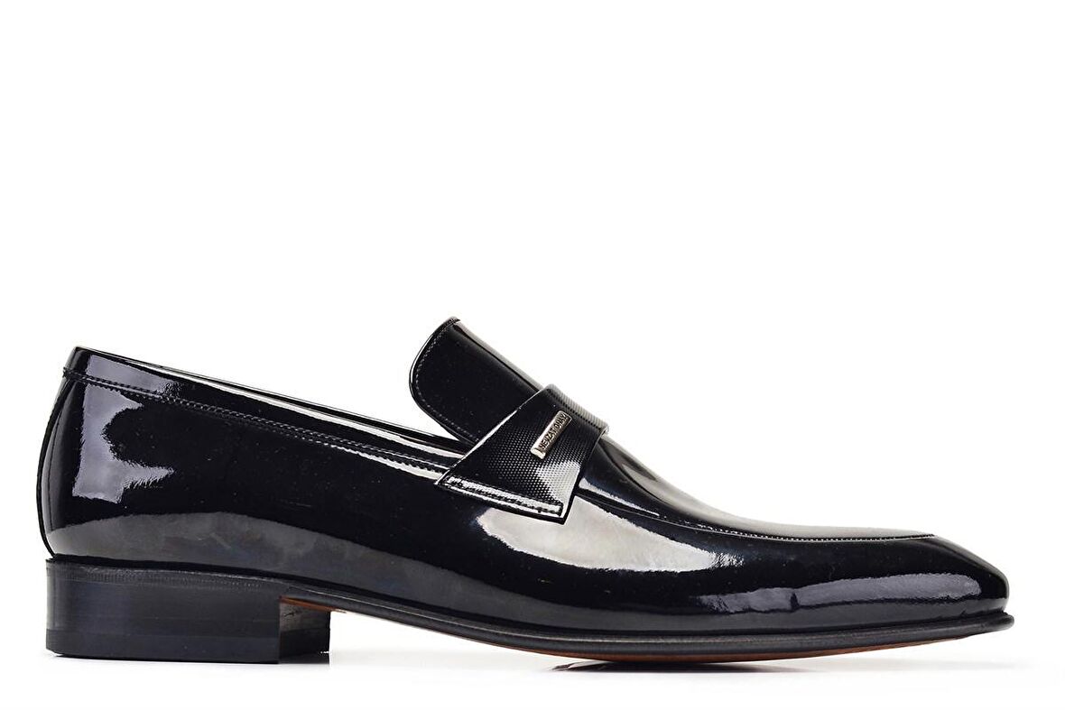 Siyah Klasik Loafer Kösele Erkek Ayakkabı -11398-