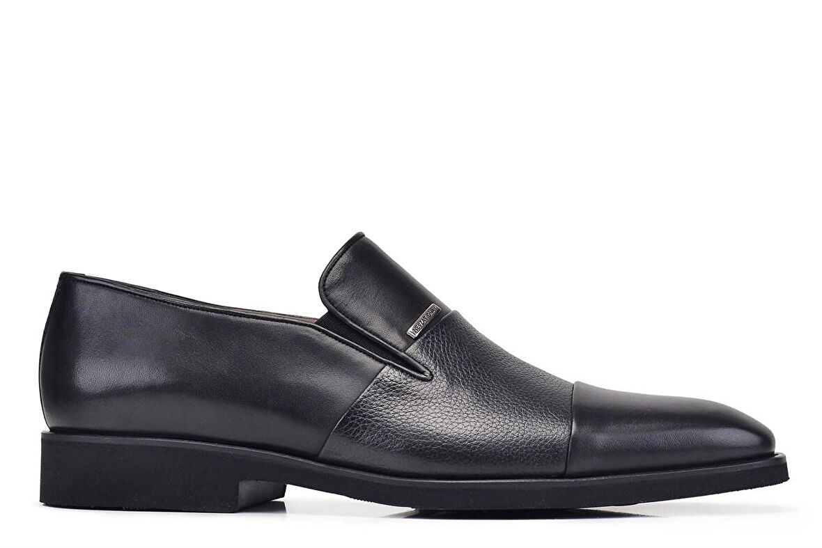 Hakiki Deri Siyah Günlük Loafer Erkek Ayakkabı -10796-