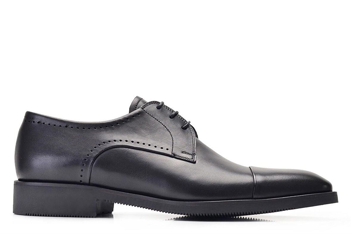 Siyah Bağcıklı Termo Taban Erkek Ayakkabı -10448-