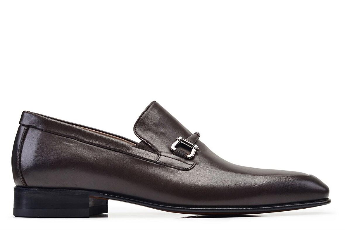 Kahverengi Klasik Loafer Kösele Erkek Ayakkabı -10785-
