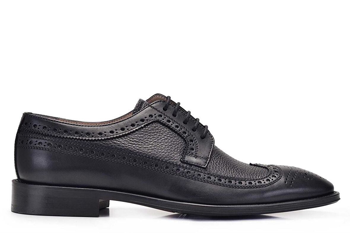 Siyah Günlük Bağcıklı Neolit Erkek Ayakkabı -11711-