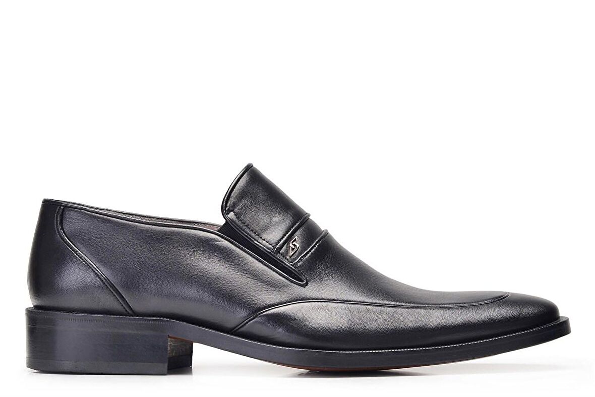 Siyah Klasik Loafer Kösele Erkek Ayakkabı -8926-