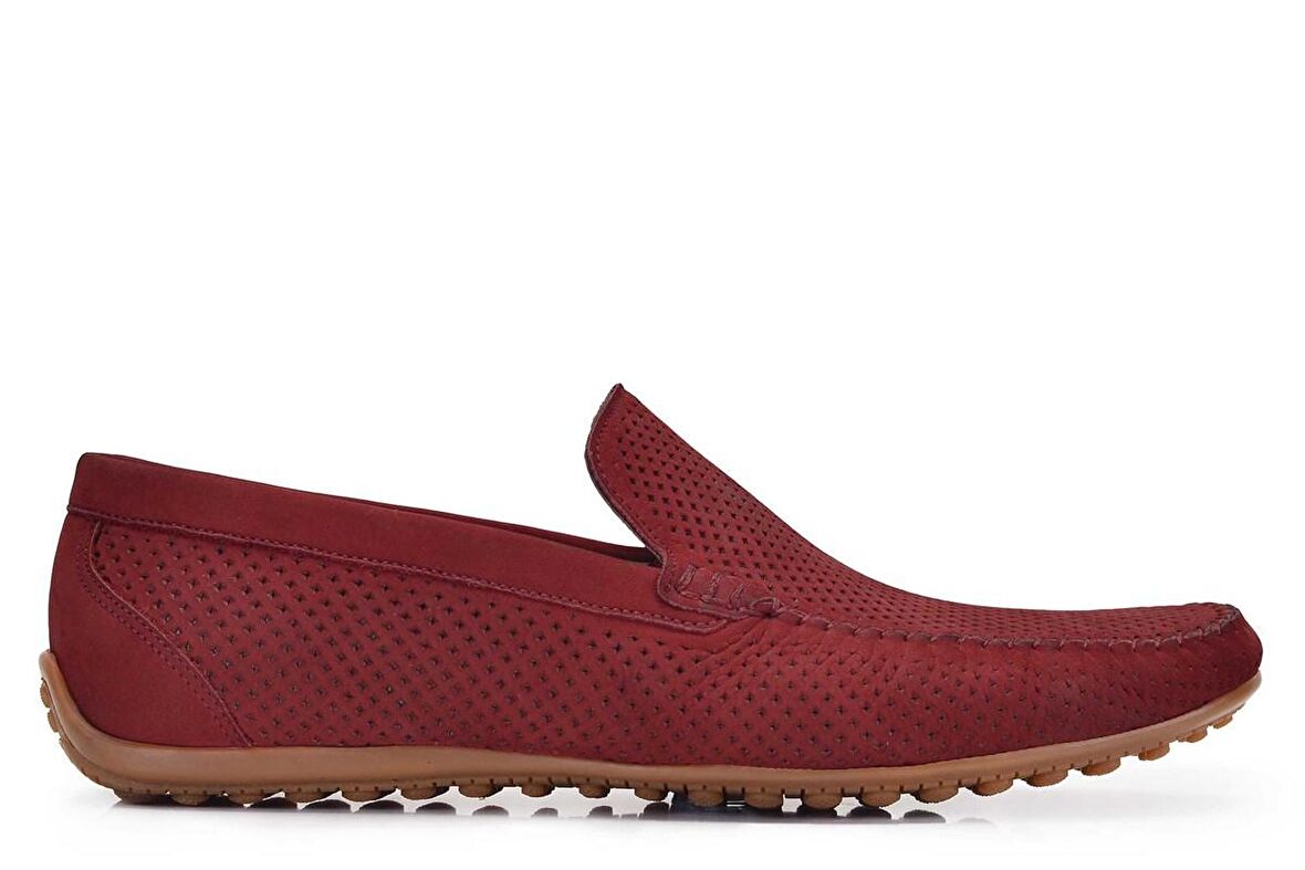 Kırmızı Günlük Loafer Yazlık Erkek Ayakkabı -11573-