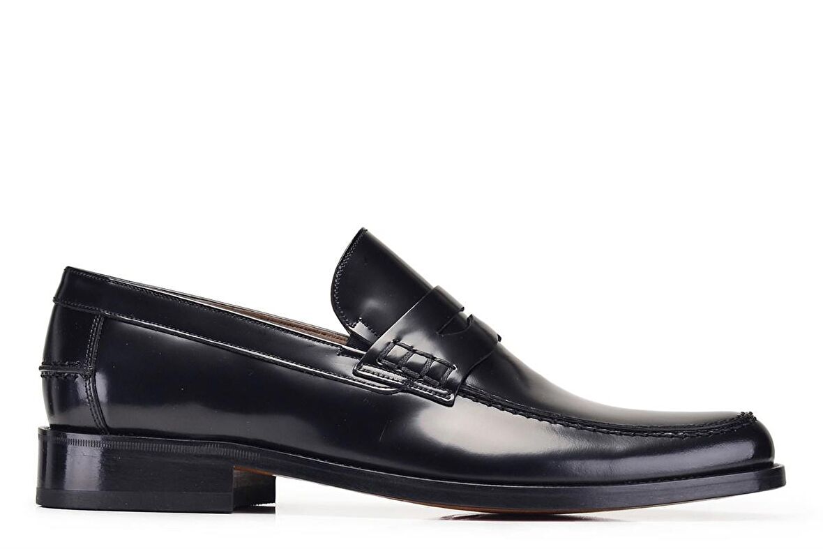 Siyah Klasik Loafer Kösele Erkek Ayakkabı -9317-