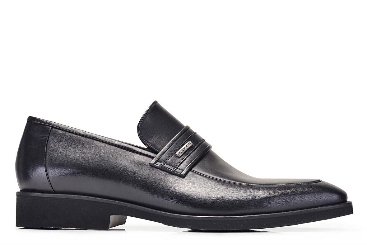 Siyah Günlük Bağcıksız Erkek Ayakkabı -12041-