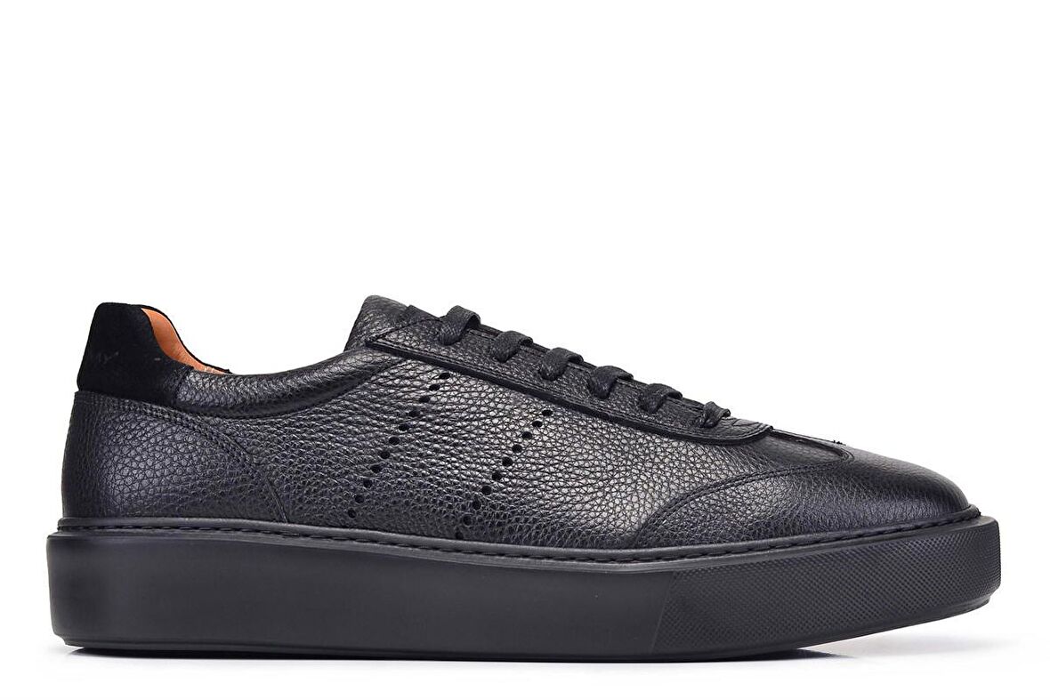 Siyah Bağcıklı Sneaker Erkek Ayakkabı -12432-