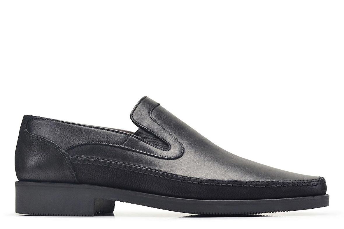 Siyah Bağcıksız Termo Erkek Ayakkabı -26671-