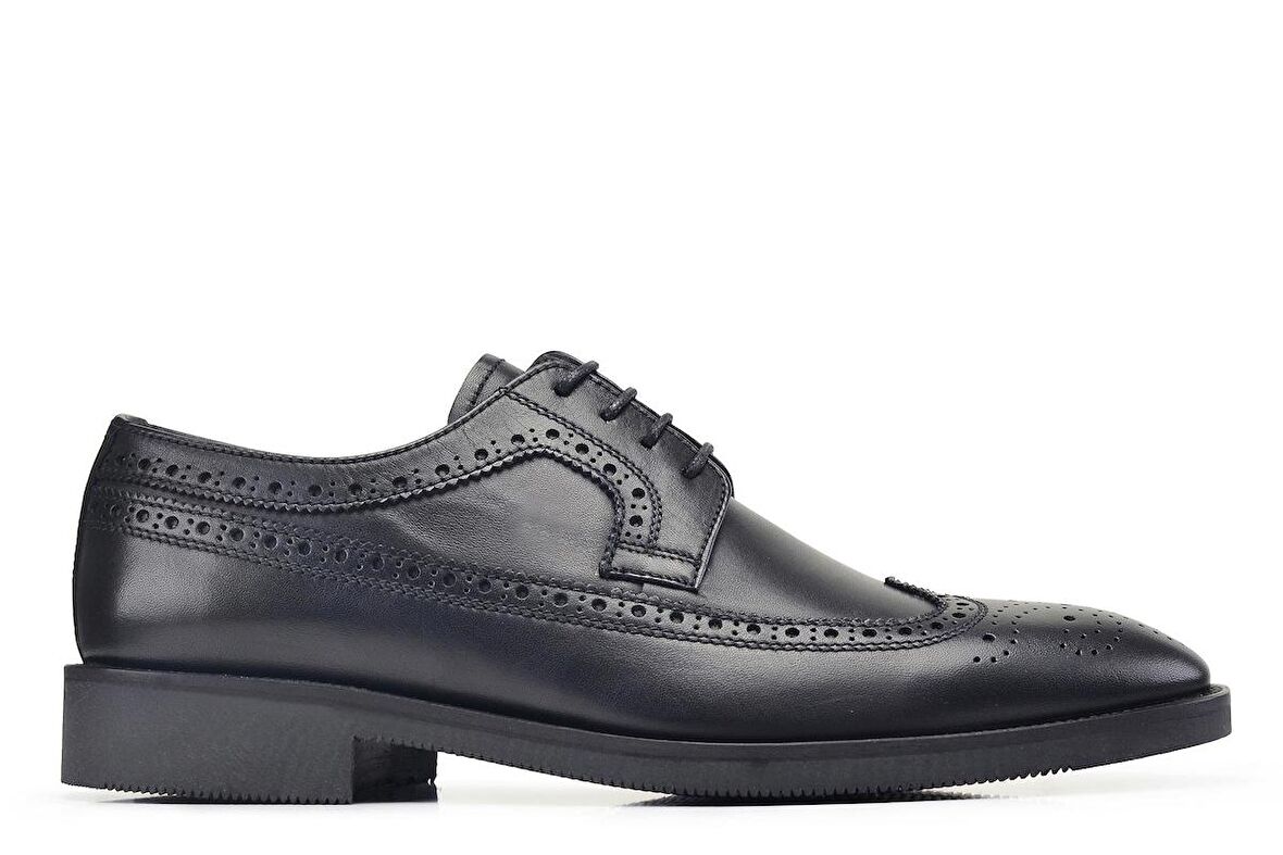 Siyah Klasik Bağcıklı Kışlık Erkek Ayakkabı -20401-