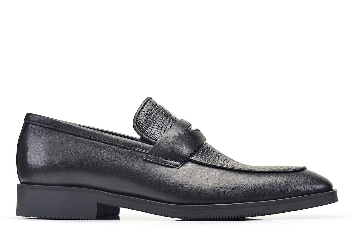 Siyah Bağcıksız Termo Erkek Ayakkabı -21572-