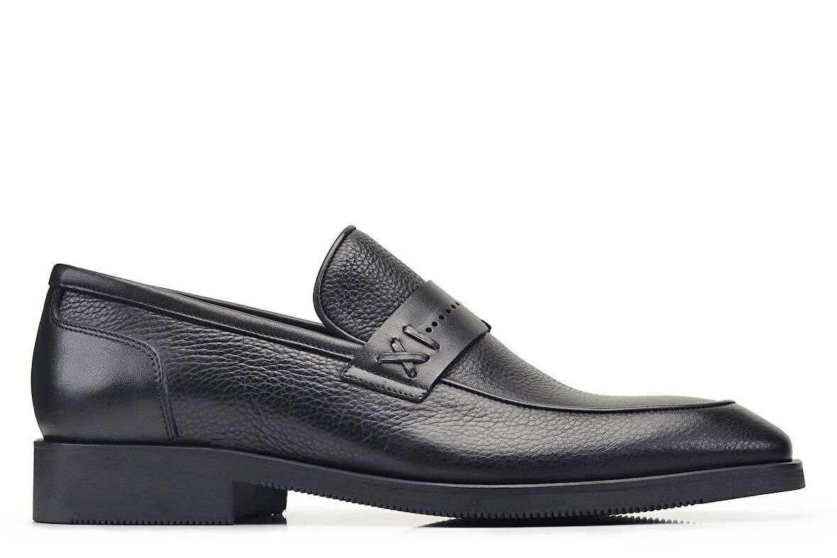 Siyah Bağcıksız Termo Erkek Ayakkabı -64461-