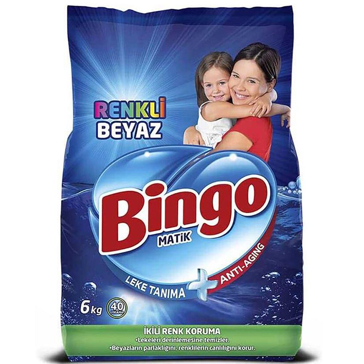 BİNGO MATİK EKO RENKLİ BEYAZ 6 KG