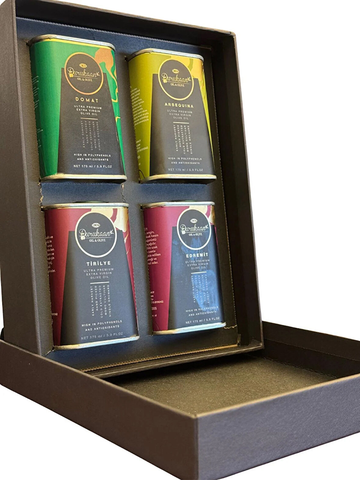 Domat Arbequina Trilye Edremit 4'lü Tadım Seti