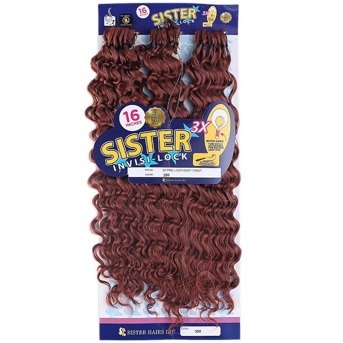 Sister Afro Dalgası Saç - Kızıl Bakır 350