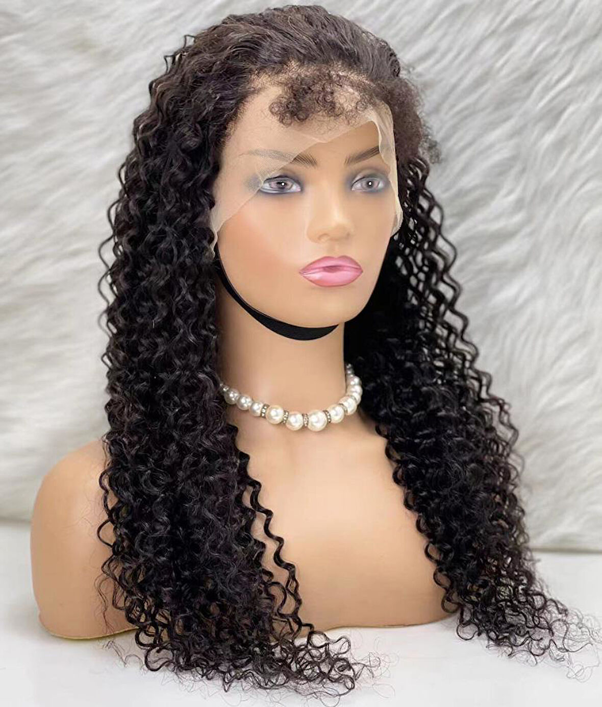 Gerçek Front Lace Tül Peruk - Su Dalgası - Doğal 60-65cm