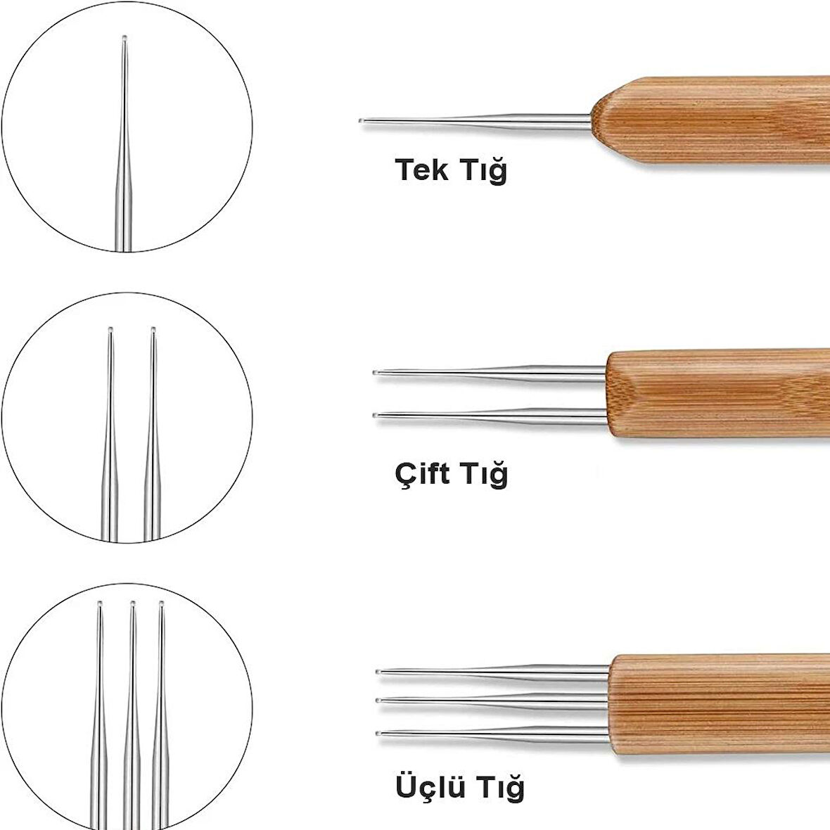 Rasta Tığı Çift Taraflı