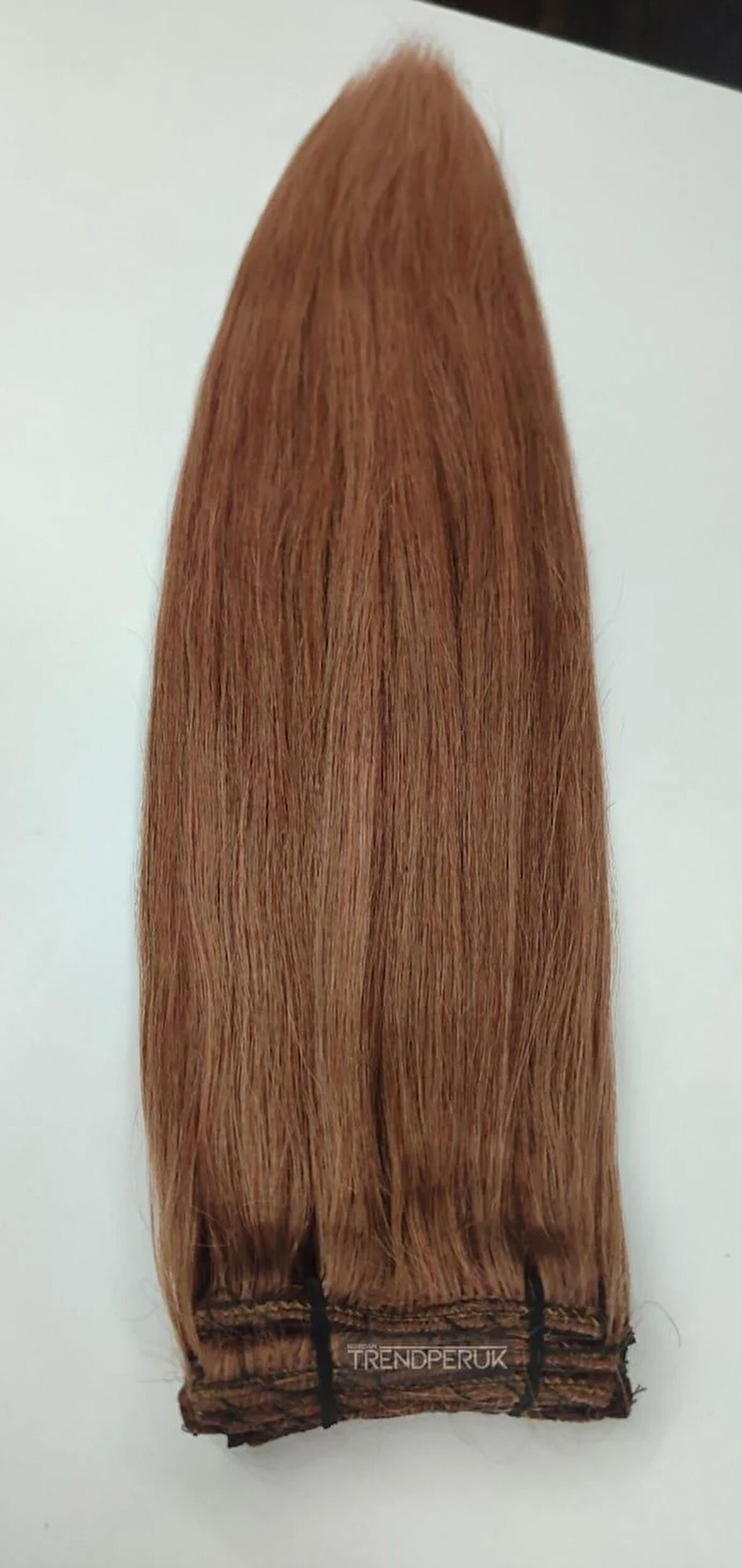 8 Parça 150 gr 65 cm Gerçek Saç Çıtçıt Açık Kumral Renk