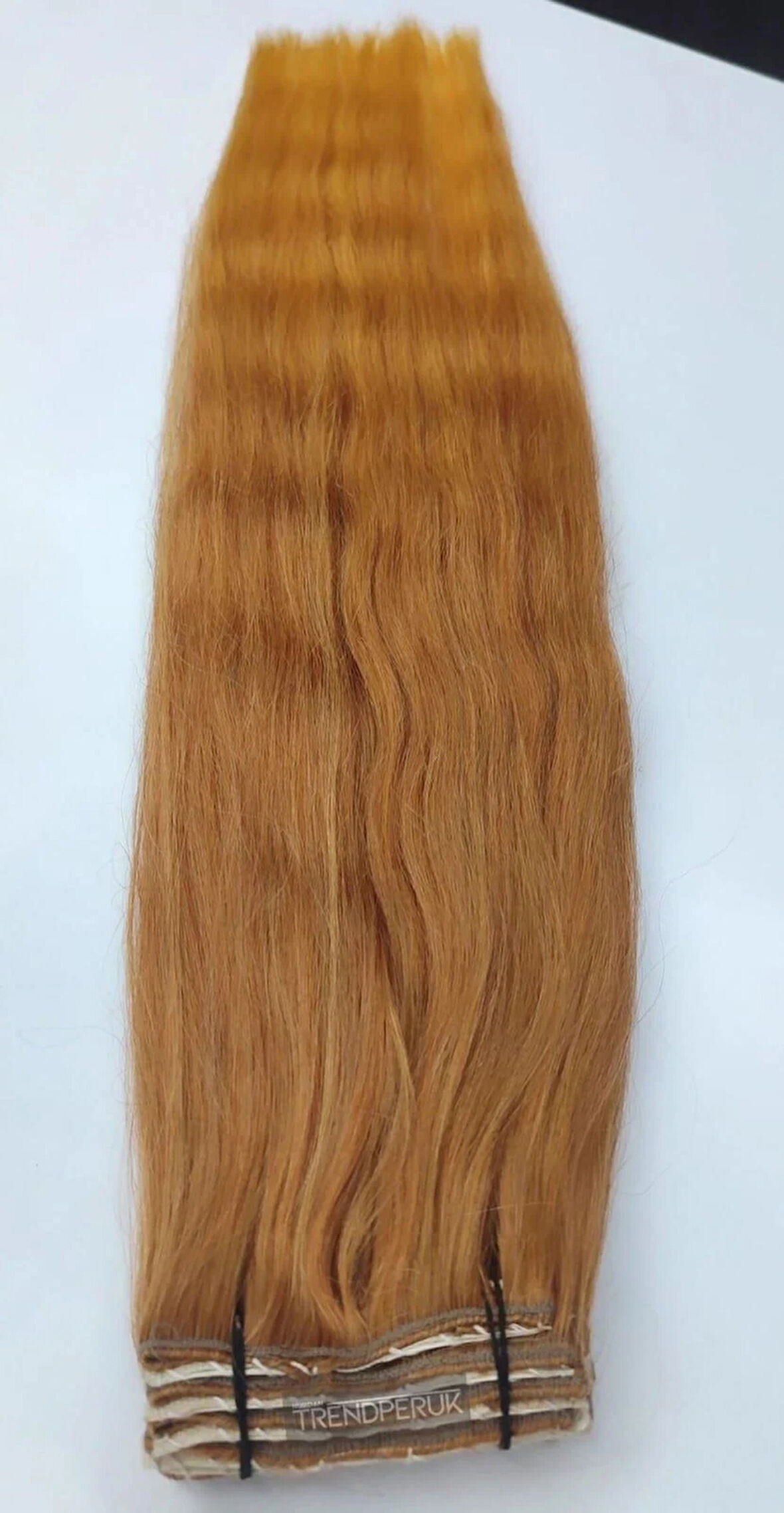 8 Parça 150 gr 65 cm Gerçek Saç Çıtçıt Açık Bakır Renk