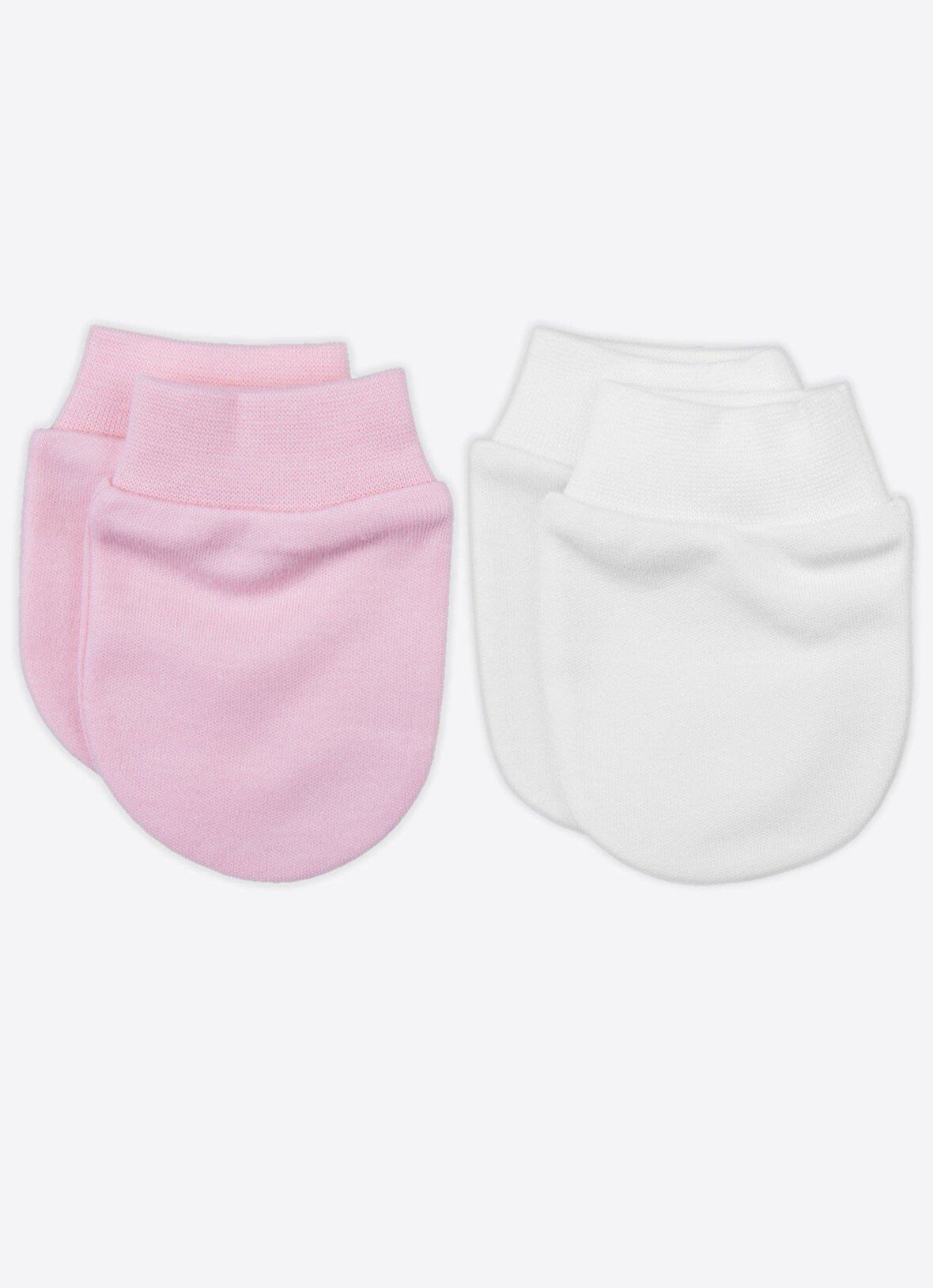 Organik Basic 2'li Eldiven - BEYAZ-PEMBE
