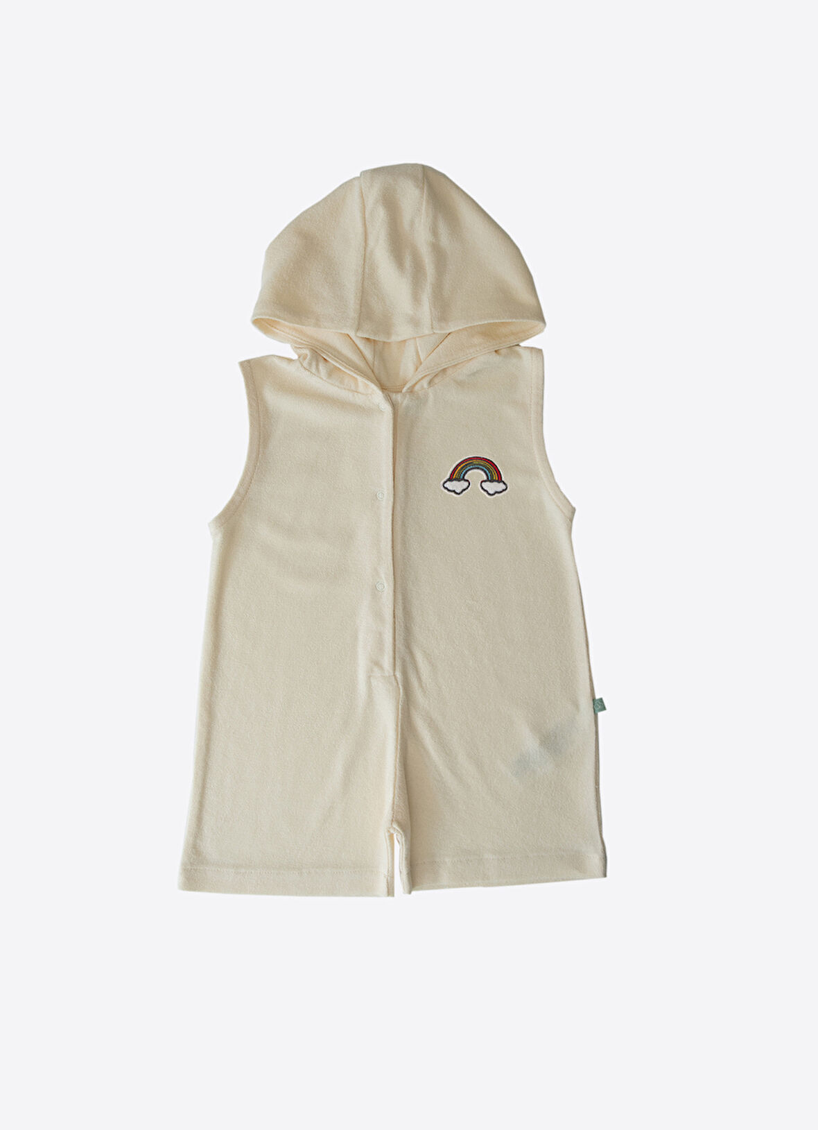 Organik Premium Erkek Çocuk  Havlu Şort Tulum Natural