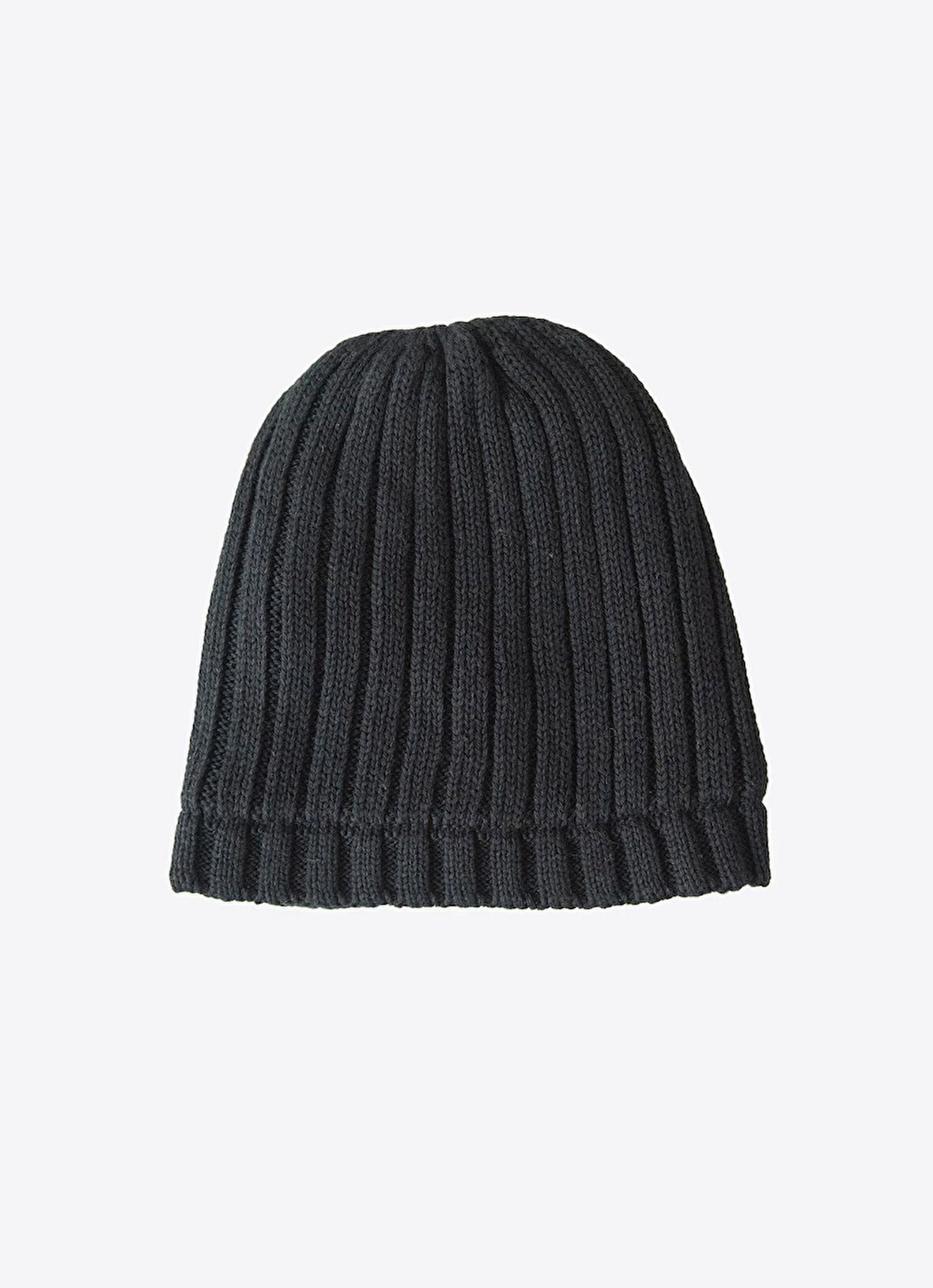 Organik Ella Triko Şapka Siyah