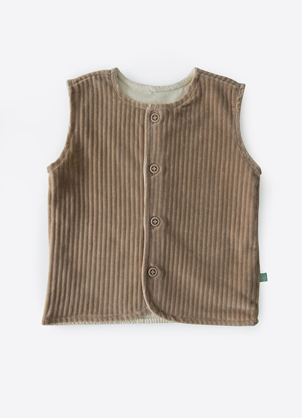 Organik Dosse Yelek Bej