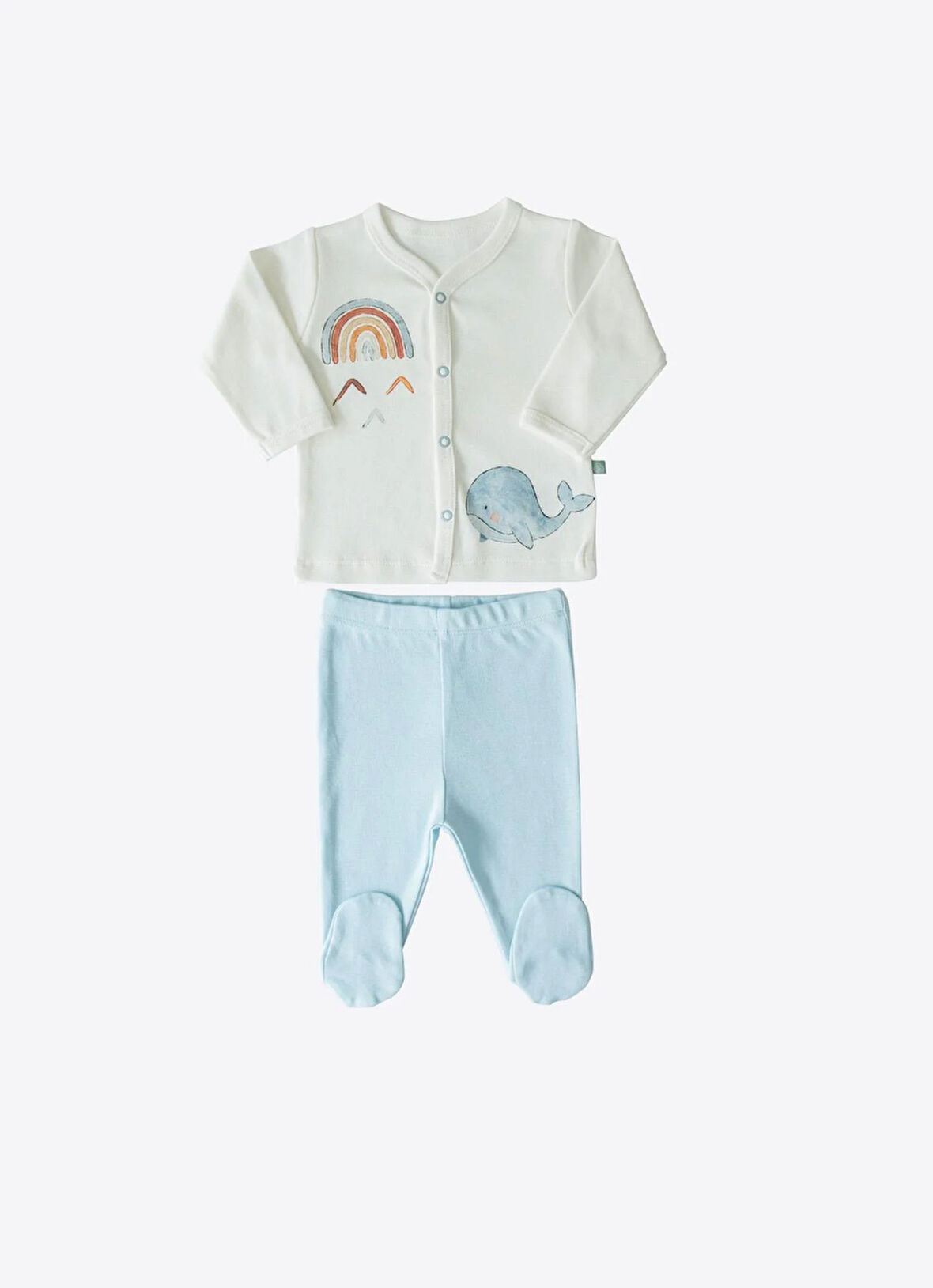 Organik Whale 2'li Takım Ekru