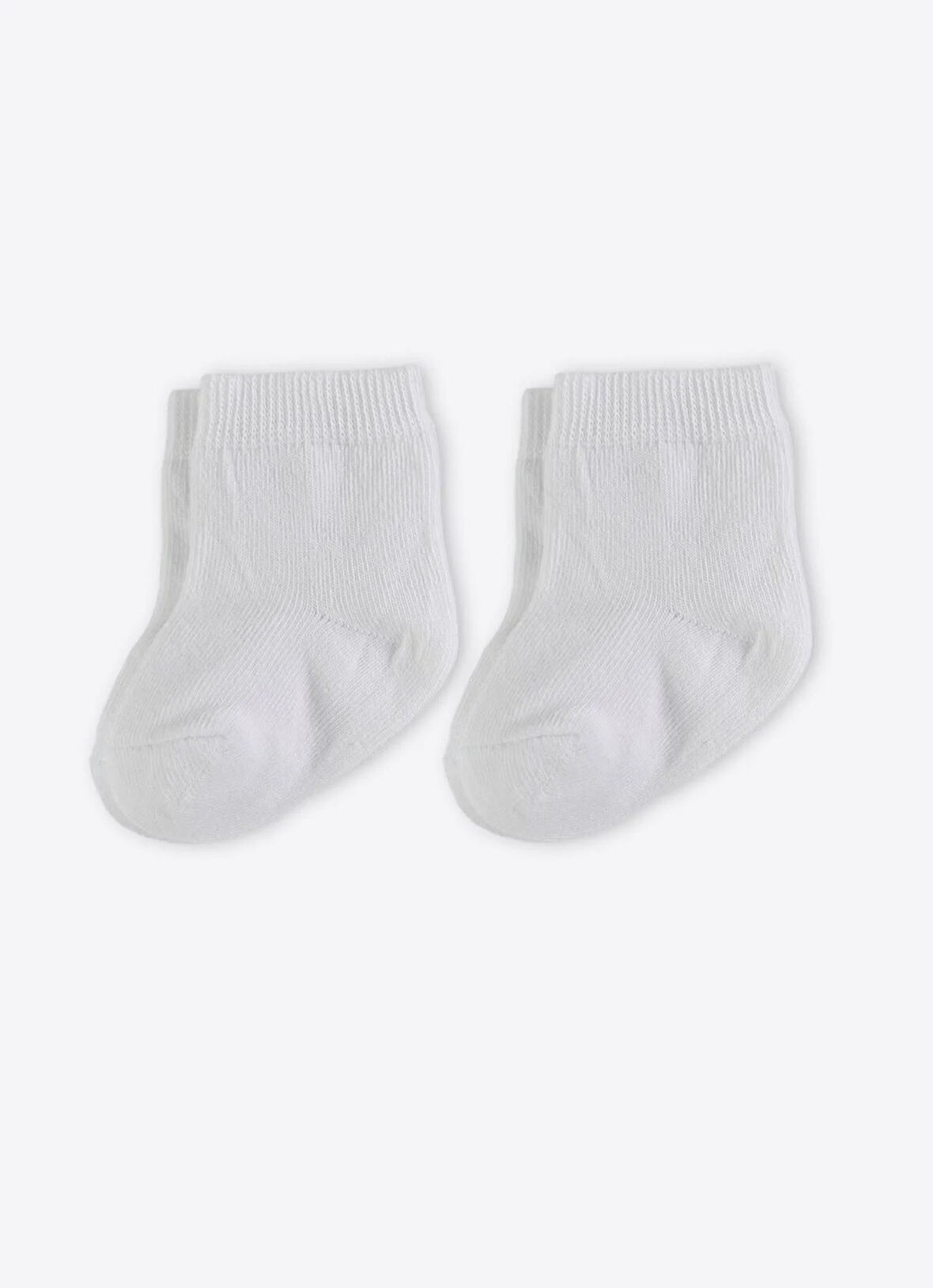 Organik Basic 2'li Çorap Beyaz-Beyaz