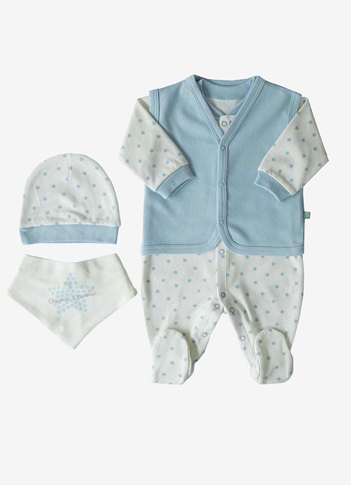 Organik New Dreams 4'lü Takım Mavi