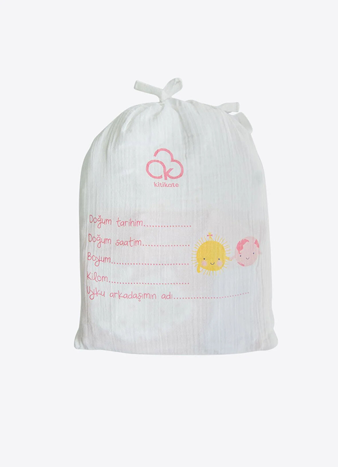 Organik Dreams Müslin Kız 10'lu Hastane Çıkış Seti Pembe