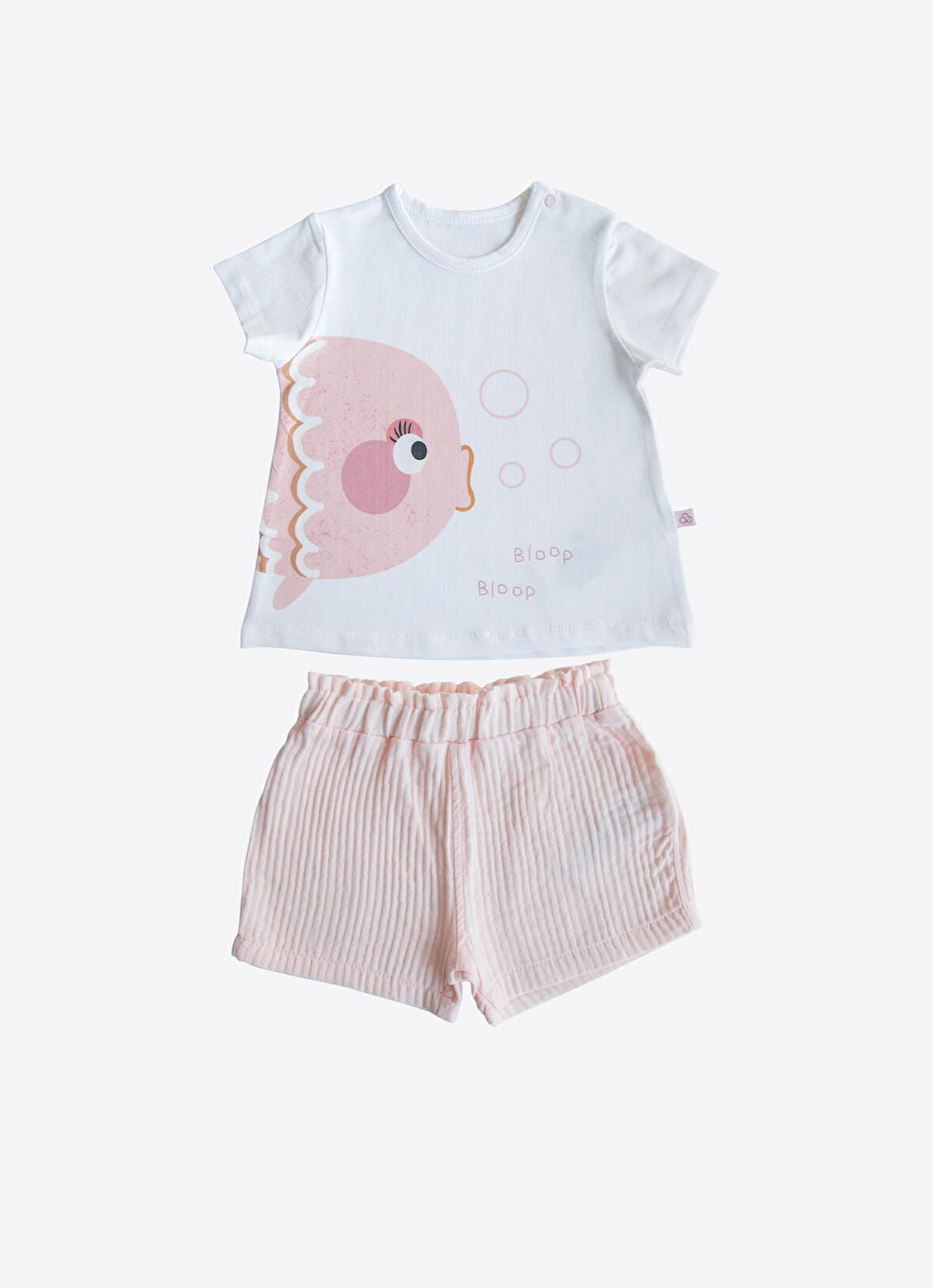 Organik Bloop Bloop 2'li Takım Pembe