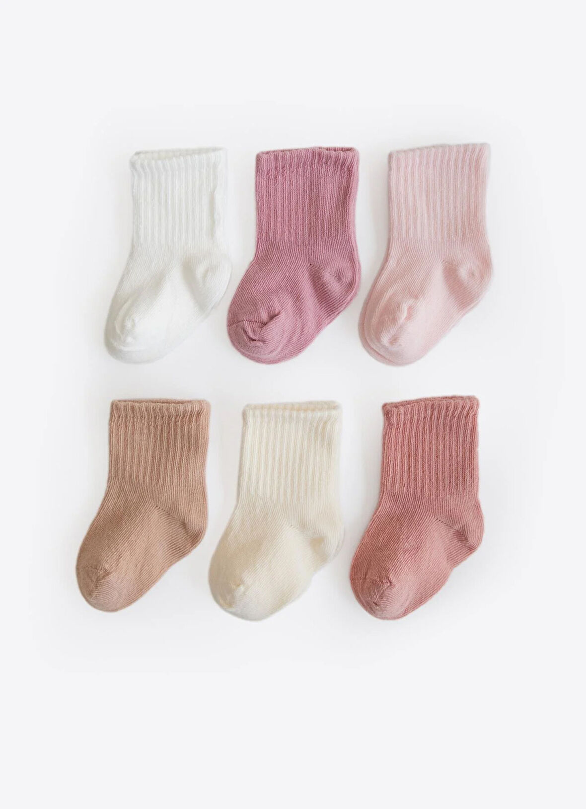Organik Bebek 6'lı Çorap Seti Natural