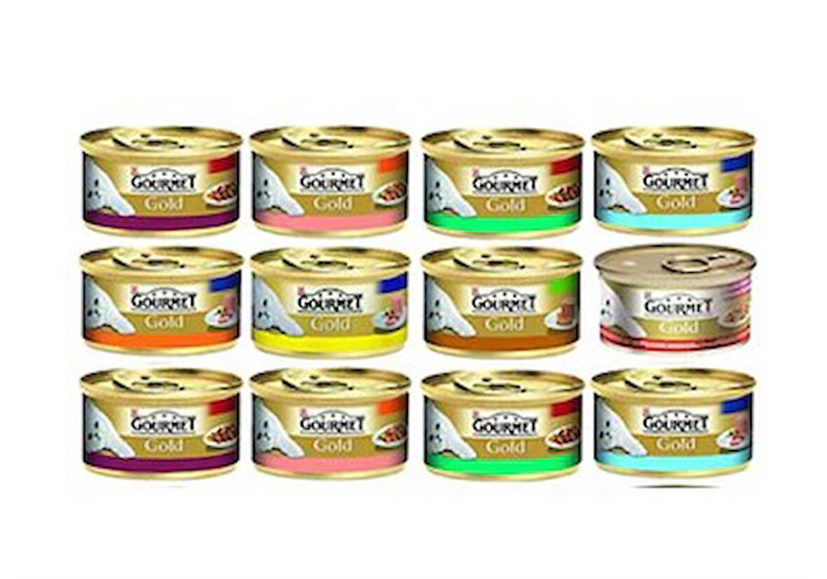 Gourmet Gold Kıyılmış Karışık Kedi Maması 85 Gr x 12 Adet