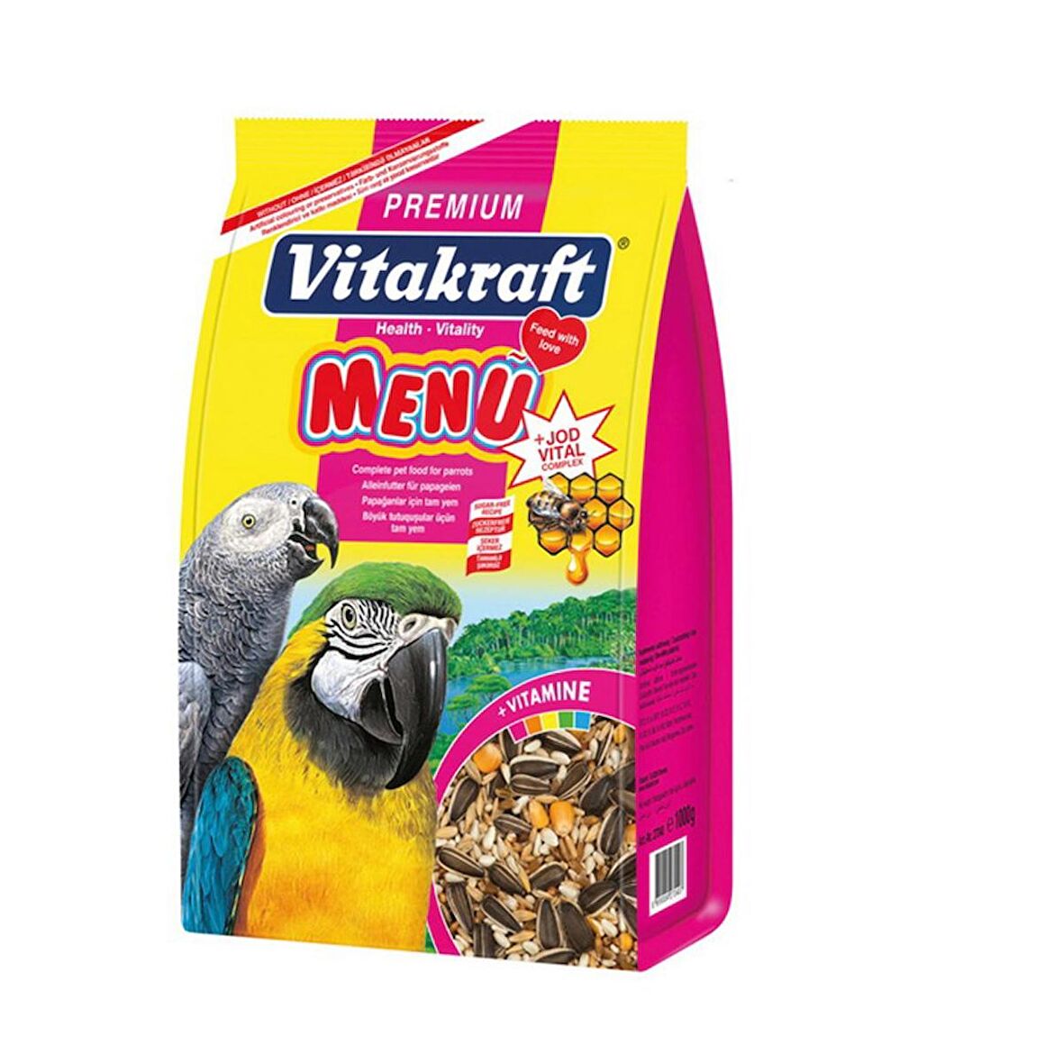 VITAKRAFT 1000GR PAPAĞAN MENU PREMIUM+JODVITAL