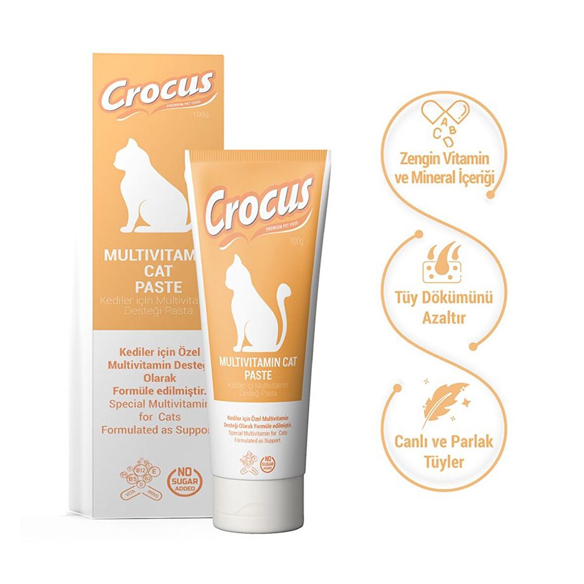 Crocus Kedi Multivitamin Macun 100 Gram