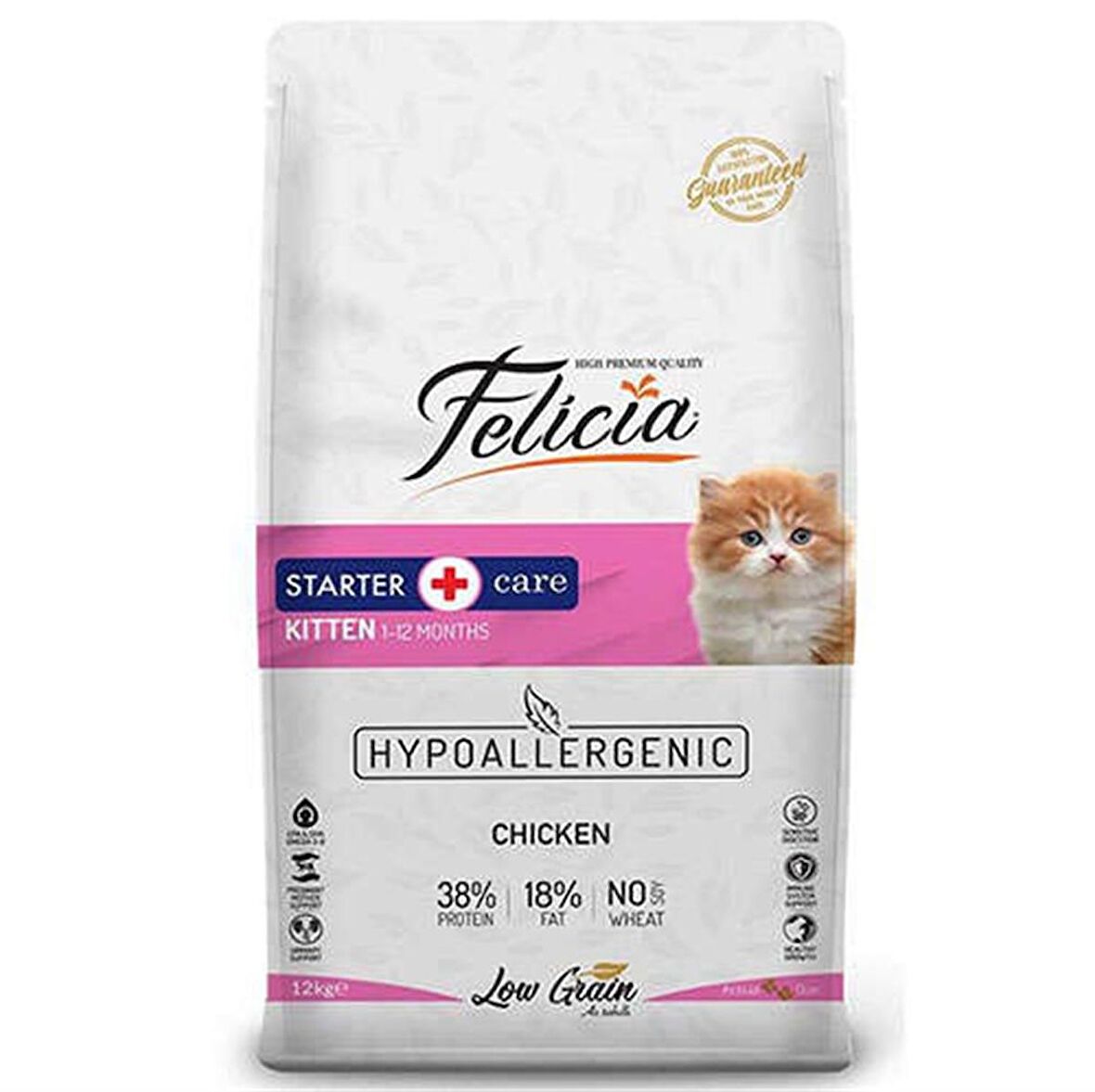 Felicia Düşük Tahıllı Tavuklu Yavru Kedi Maması 12 Kg.