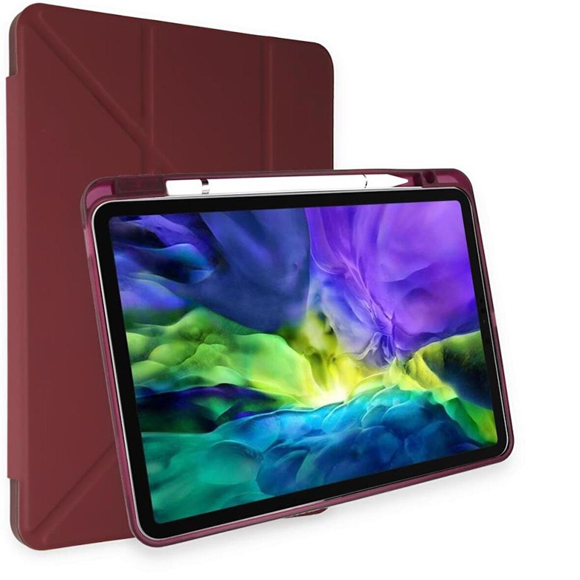 Peeq iPad 2022 10.9 10.nesil Kalemlikli Tri Folding Smart Katlanabilir Standlı 360 Tam Koruma