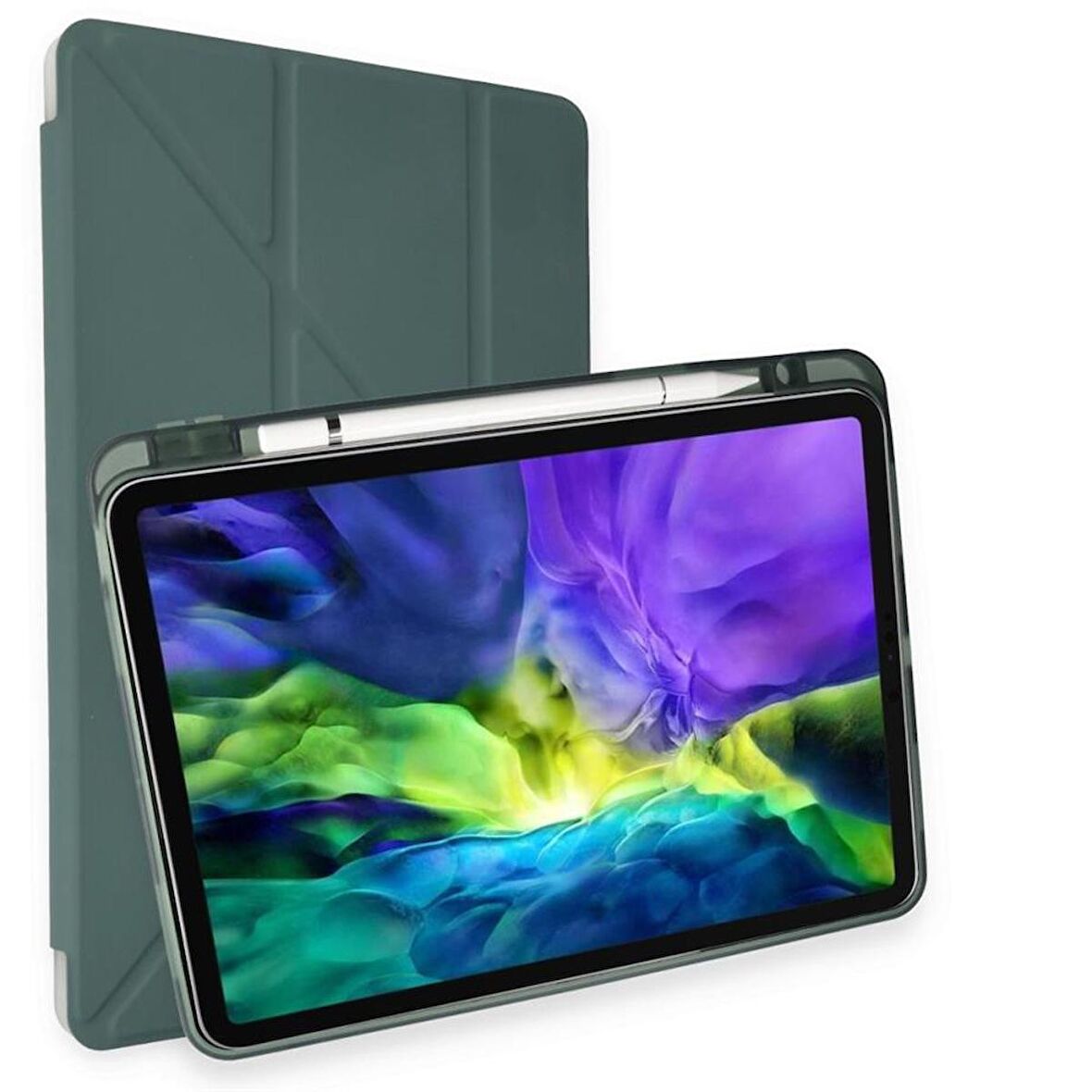 Peeq iPad 2022 10.9 10.nesil Kalemlikli Tri Folding Smart Katlanabilir Standlı 360 Tam Koruma